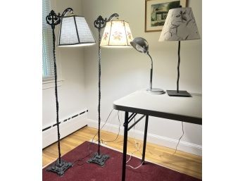 COLLECTION of (4) LAMPS