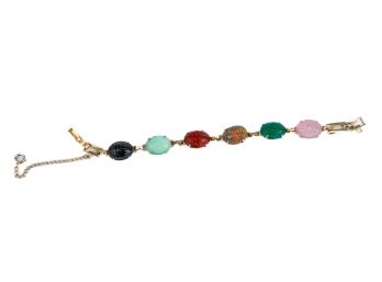 HARDSTONE SCARAB BRACELET