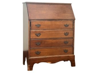 DIMINUTIVE PECK & HILLS MAHOGANY FALL FRONT DESK