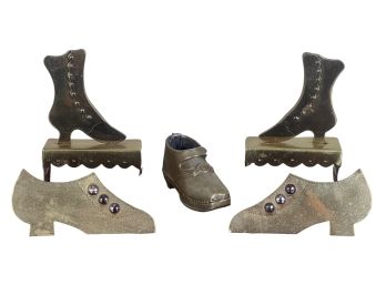 (2) PAIR of CONTEMPORARY BRASS MANTLE ORNIMENTS