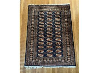 PAKISTANI BOKHARA HAND WOVEN WOOL AREA RUG