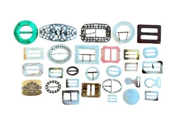 LOT of ANTIQUE and VINTAGE BUCKLES