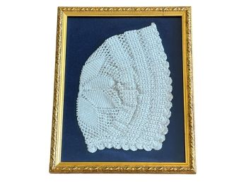 FRAMED (Early 19th c) NIGHT CAP