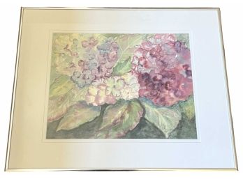 WATERCOLOR of HYDRANGEA  SIGNED RYN