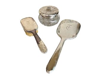 STERLING VANITY SET