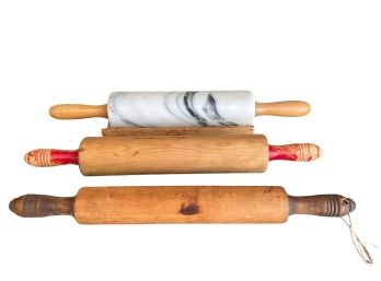 MARBLE ROLLING PIN and (2) OTHERS