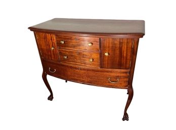 1930s MAHOGANY SERVER With CARVED LION PAW FEET