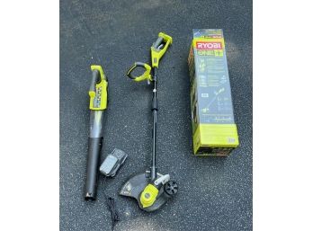 RYOBI 18 Volt BLOWER and STRING TRIMMER / EDGER