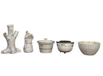 GROUPING of IRISH BELLEEK and CARRIG WARE