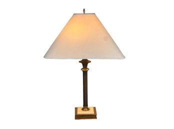 BRASS and MARBLE TABLE LAMP