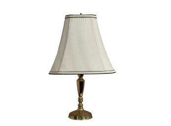 BRASS CANDLESTICK-FORM TABLE LAMP