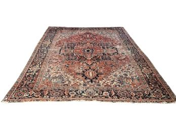 ROOM-SIZED ANTIQUE PERSIAN ORIENTAL RUG