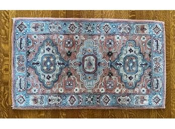 ASIAN-INFLUENCED MACHINE MADE WOOL FLOOR MAT