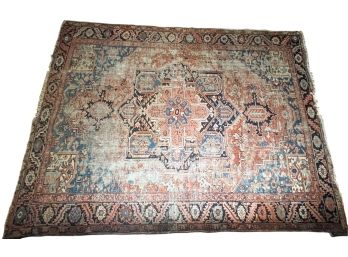 ROOM-SIZED ANTIQUE PERSIAN HERIZ ORIENTAL RUG