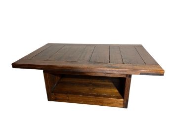 VINTAGE STAINED PINE COFFEE TABLE