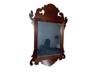 CHIPPENDALE STYLE MAHOGANY LOOKING GLASS