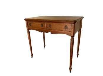 LADIES MAHOGANY (2) DRAWER WRITING DESK