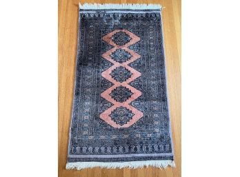 PAKISTANI BOKHARA HAND WOVEN WOOL AREA RUG