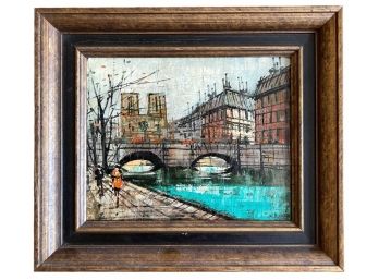 Mid Century MODERN FRENCH CITY SCAPE