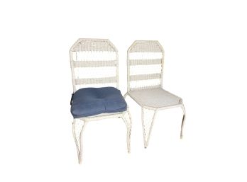 PAIR of WICKER SIDE CHAIRS