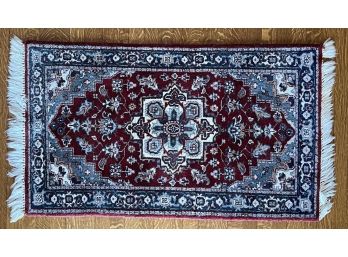 FAR EAST INDIAN HANDMADE WOOL ORIENTAL SCATTER RUG