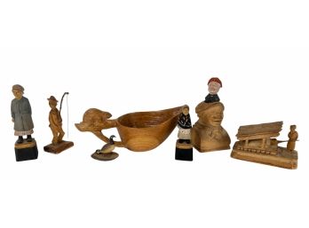 GROUPING of EUROPEAN FIGURAL CARVINGS