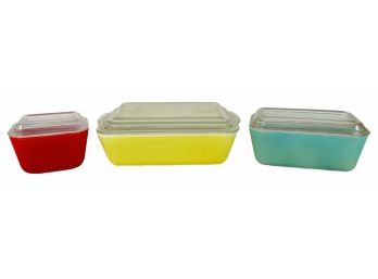 (3) PYREX OVERWARES 501-B A-3, 0502 41, and 0503 1