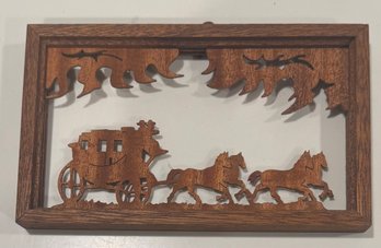 Stagecoach Wood Cutout Art
