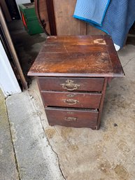 Vintage  Oak 3 Drawer  Cabinet