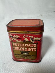 Vintage Peter Pauls Cream Mints  Tin