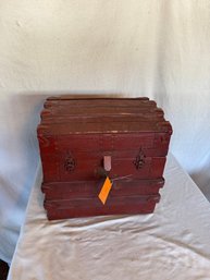 Antique  Steamer Half Trunk  With Key