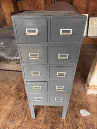 Stacking  10 Drawer Metal Card File