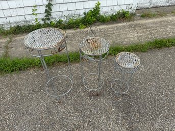 3 Metal Nesting Tables