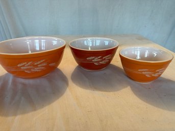 Three Pyrex Bowls