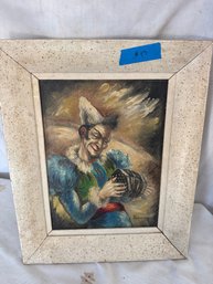 O/c Clown  Signed   P ??? , Paris