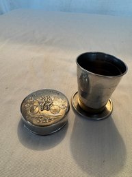 Vintage Collapsible Cyclist Cup