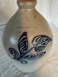 Antique Edmands &Co  Blue Decorated Jug