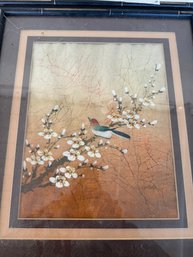 Signed O/p Of A Bird On Branch