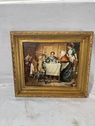 Gold Frame  With People Picture