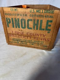 Pinochle  Bartlett Pears  Wooden Box