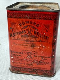 Powers Asthma Relief Tin