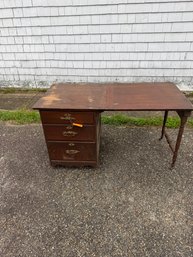 Oak Signed Larkin Sewing Cabinet