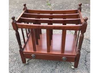 Mahogany Canterbury With Drawer.