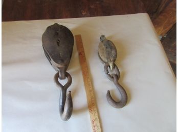 2 Vintage Pulleys