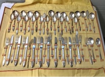 47 Wm  Rogers Debutante  Pattern Silver Plated Partial Flatware Set