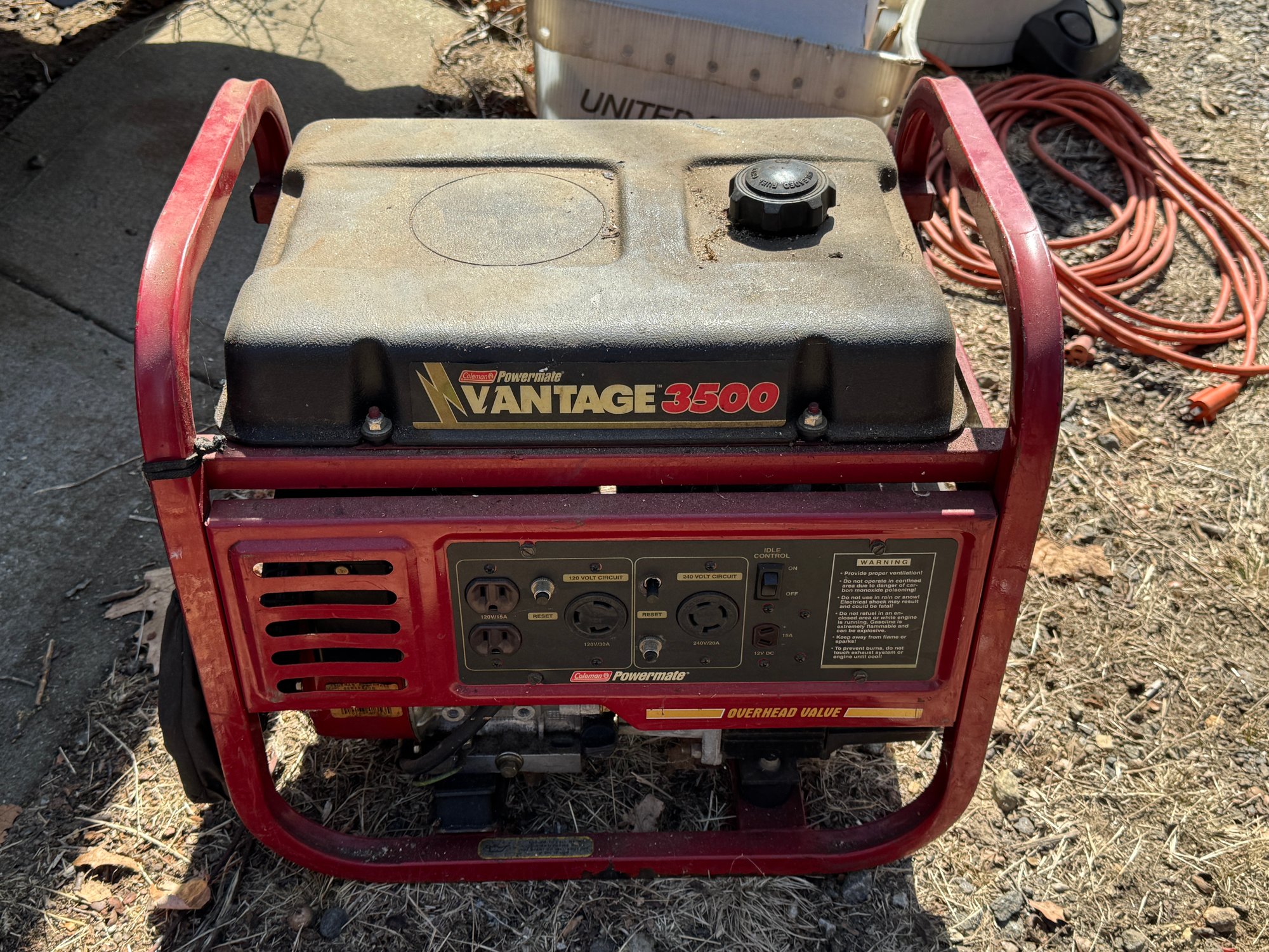 Coleman Powermate Vantage 3500 Generator #2876 | Auctionninja.com