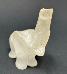 Vintage Hand-carved Onyx Elephant Figurine