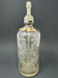 Vintage Seltzer Bottle - Jos Hartman NY