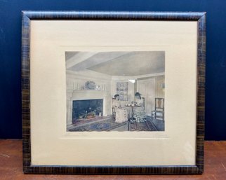 Antique Hand Colored Photo By J.H. Sperry 'Afternoon Tea'