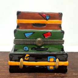 Vintage 'Luggage' Trinket Box